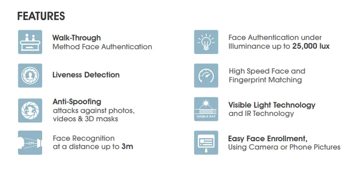 features of UBio-X pro 2